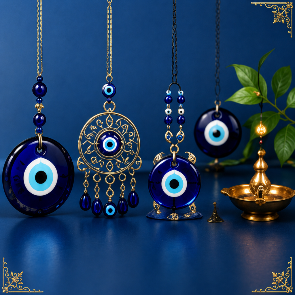Elegant blue and gold display