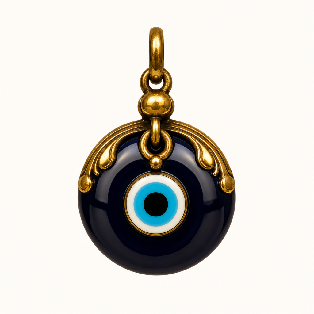 Elegant blue evil eye pendant