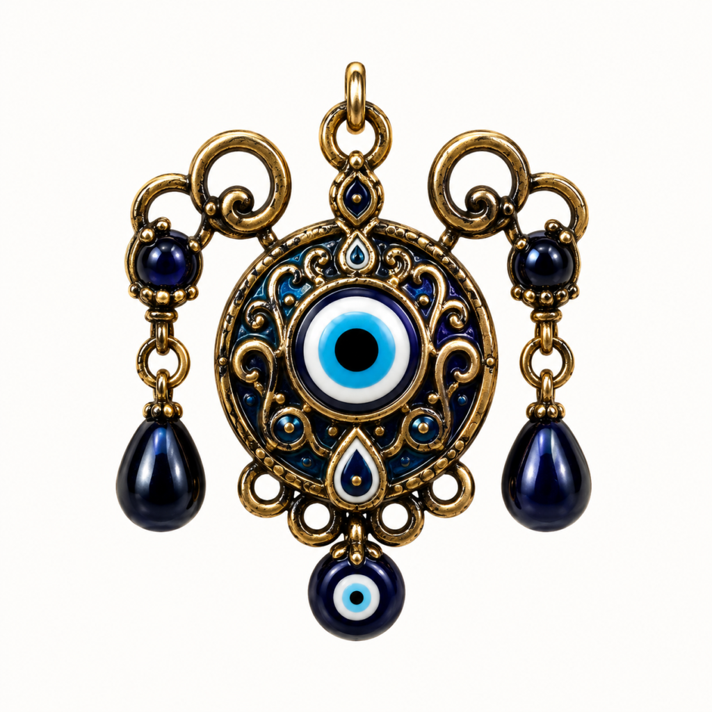 Elegant evil eye pendant charm