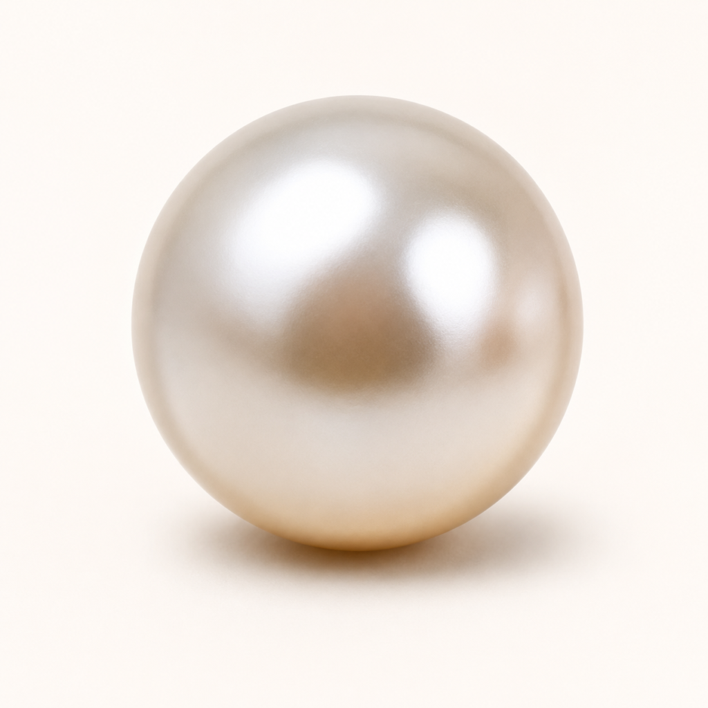 Elegant pearl on soft ivory backdrop