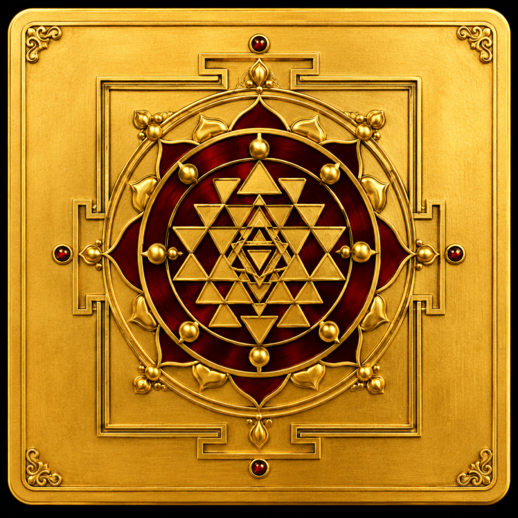 Golden sacred geometry mandala design